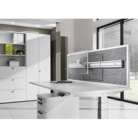 Akustik-Trennwand mit Orgaschiene 120cm breit