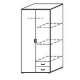 Kleiderschrank 2-türig, 2 Schubkästen