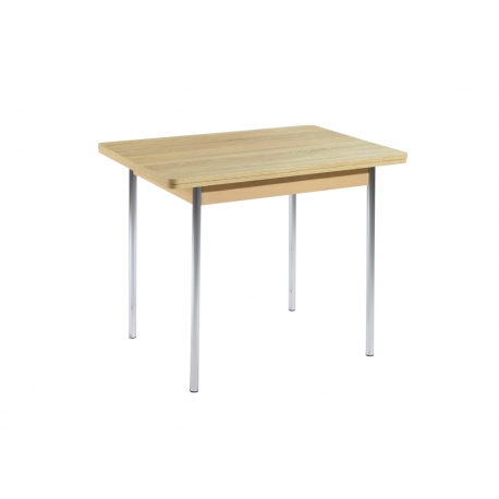 Tisch Holz mit Chromgestell