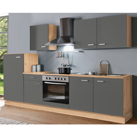 Küchenblock Leonie - Dekor Arthisan Eiche / Quarzgrau