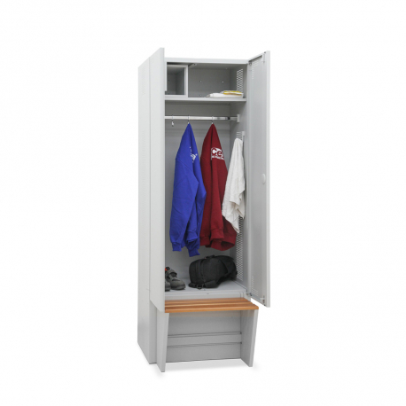 Garderobenschrank mit einklappbarer Sitzbank