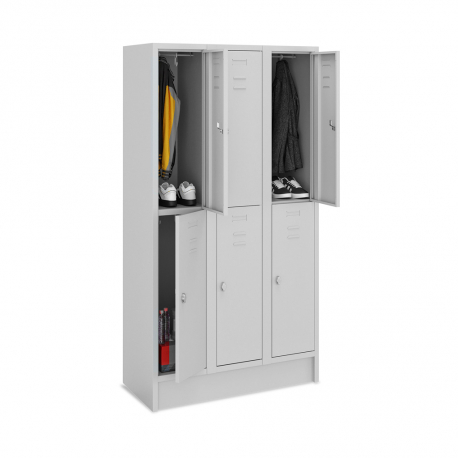 Schließfachschrank auf Sockel 3 Abteile