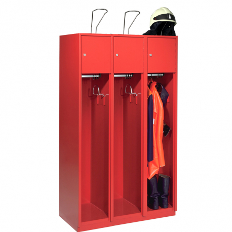 Feuerwehrschrank mit Helmhalter