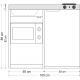 Mini Küche Kitchenline MKM 100 cm Mikrowelle